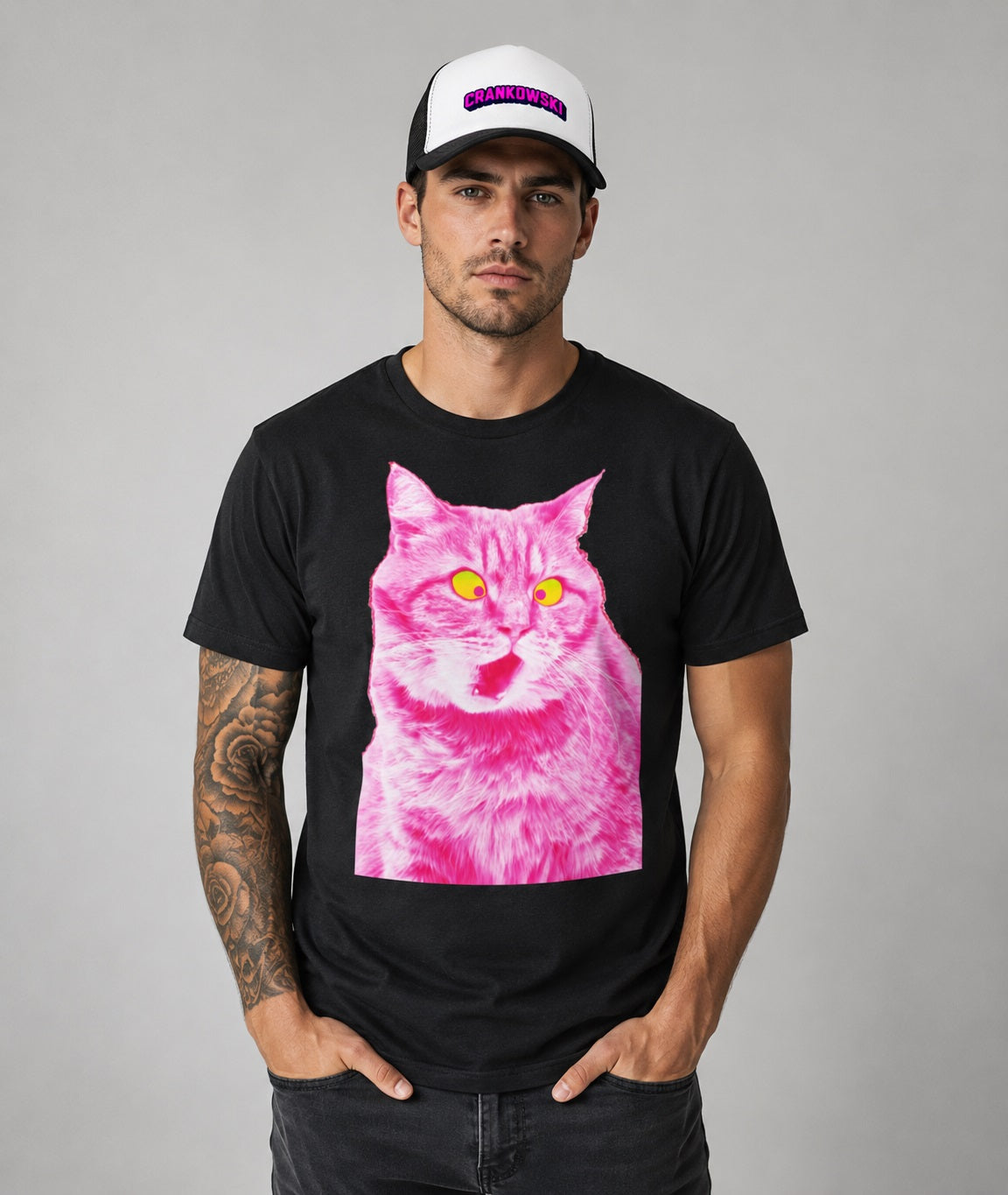 Crazy Cat  - Softstyle T-Shirt